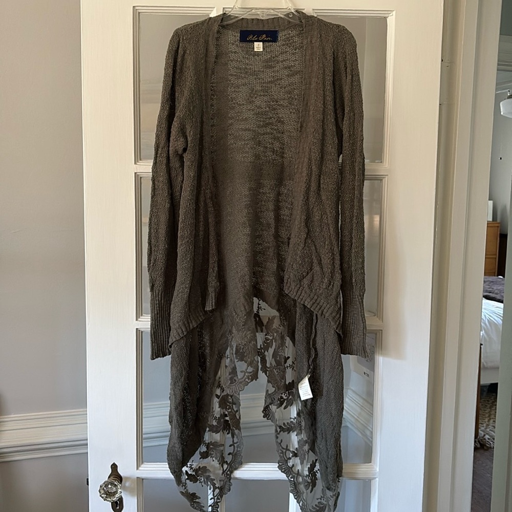 Olive Lace Cardigan
